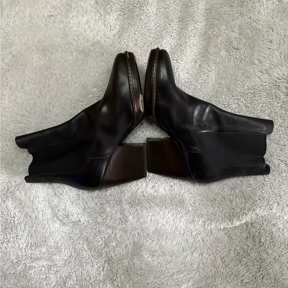 Dries Van Noten Black Leather Boots - Picture 2 of 15